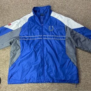 Dunbrooke Indianapolis Colts windbreaker jacket, blue gray white Size XL